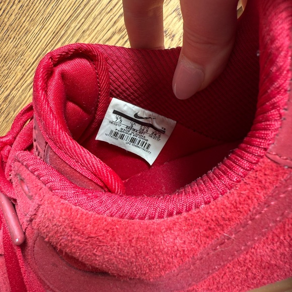 Nike Red Air Force Ones with Gum Sole - Picture 3 of 3